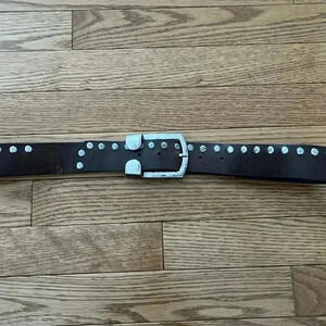 [M-Max42”]Vintage Stephen Collins  Brown Leather Studded Men Belt